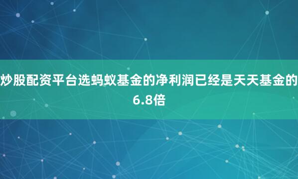 炒股配资平台选蚂蚁基金的净利润已经是天天基金的6.8倍